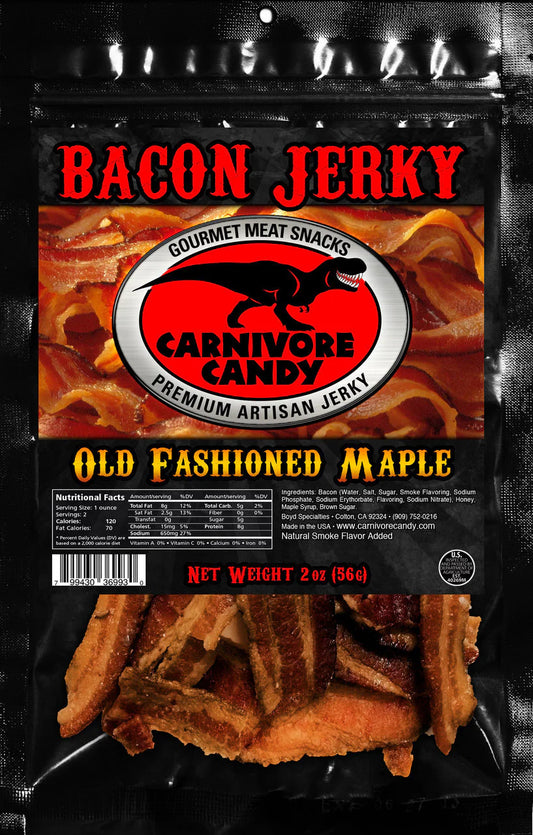 Carnivore Candy Old Fashioned Maple Bacon Jerky