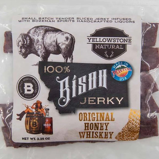 Yellowstone Natural Original Honey Whiskey Bison Jerky