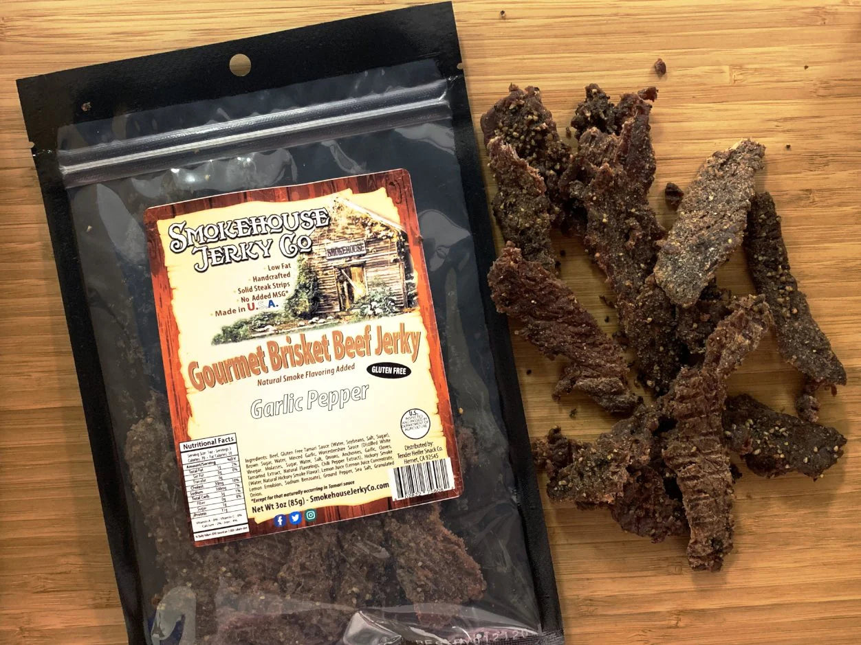 Smokehouse Garlic Pepper Brisket Jerky