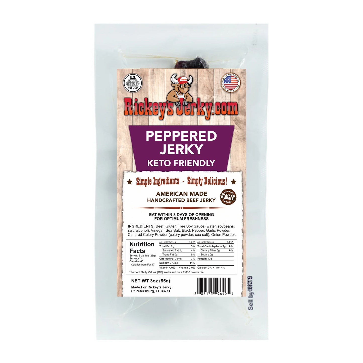 Rickey's Peppered Beef Jerky