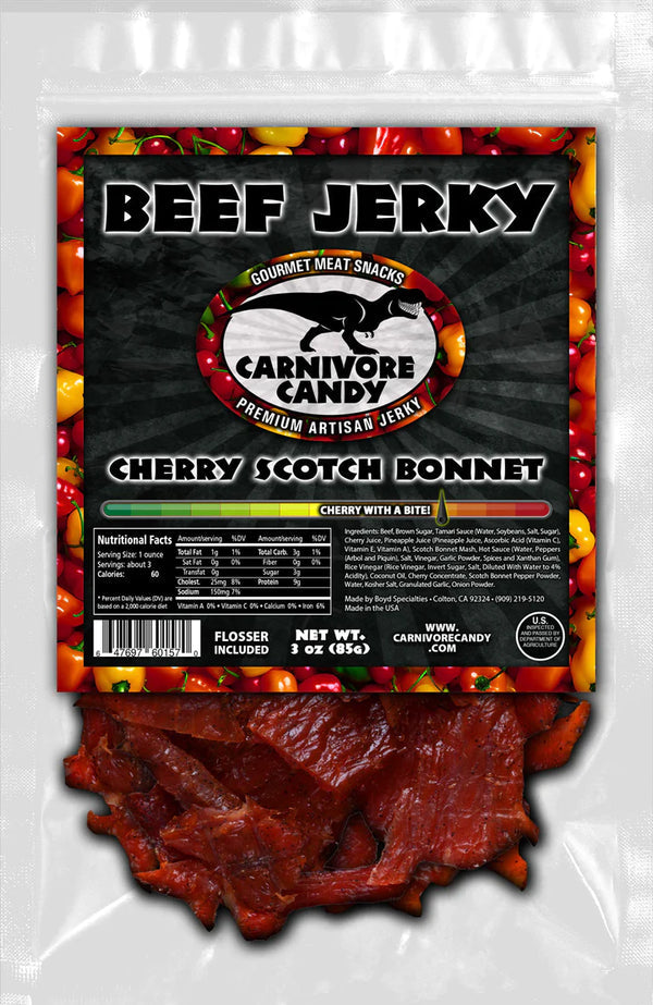 Carnivore Candy Cherry Scotch Bonnet Beef Jerky