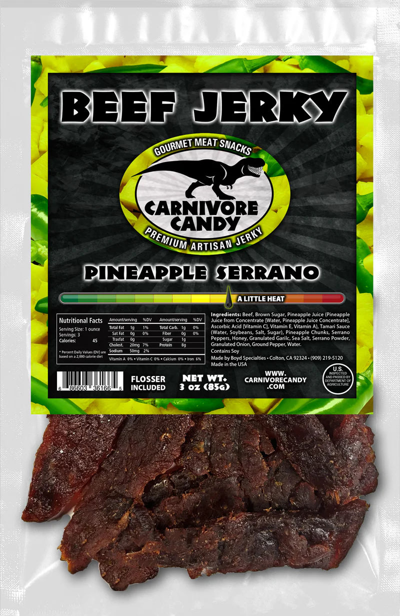 Carnivore Candy Pineapple Serrano Beef Jerky