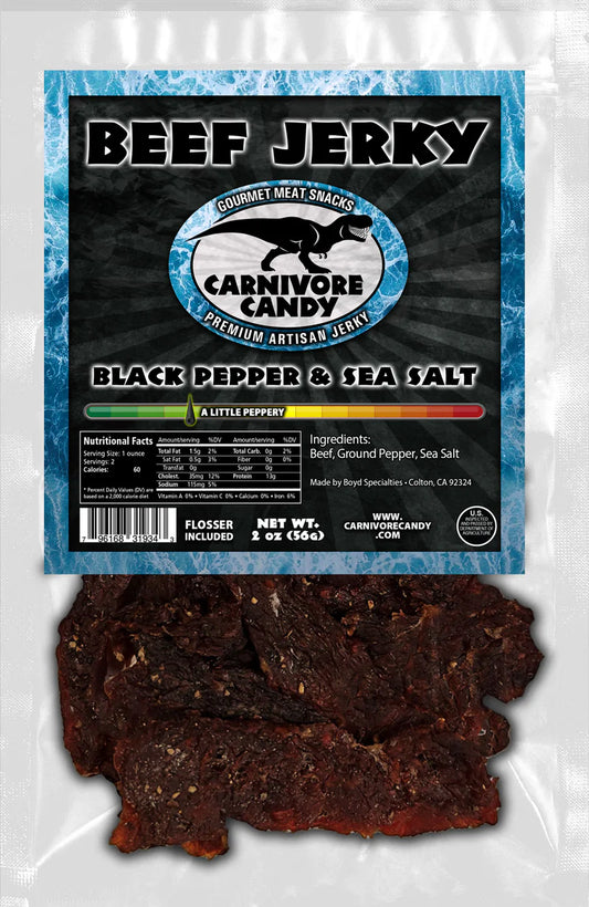 Carnivore Candy Black Pepper & Sea Salt Beef Jerky