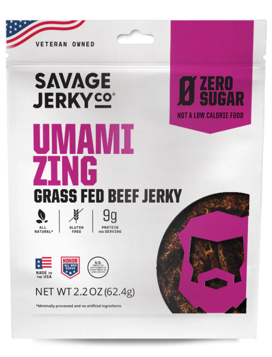 Savage Umami Zing Zero Sugar Beef Jerky
