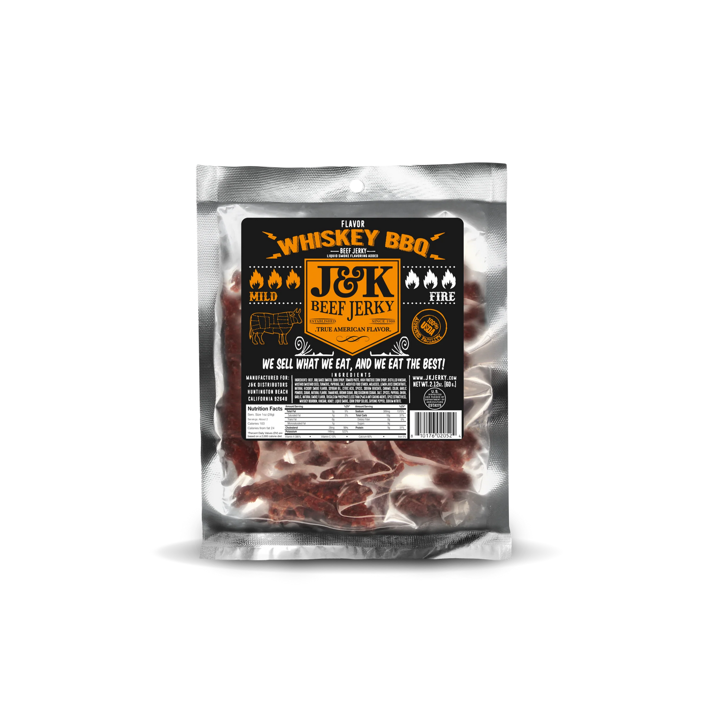 J&K Whiskey BBQ Beef Jerky