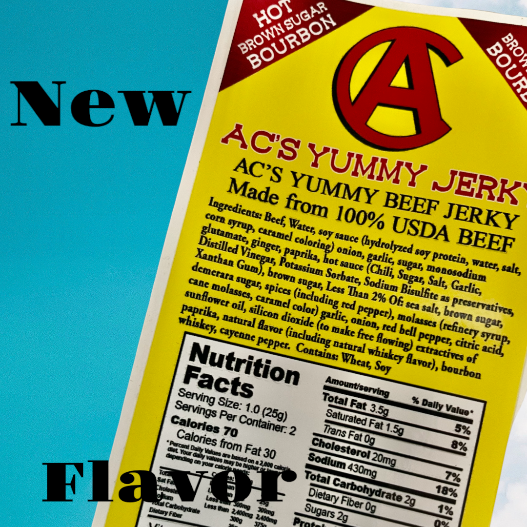 AC's Yummy Beef Jerky Hot Brown Sugar Bourbon