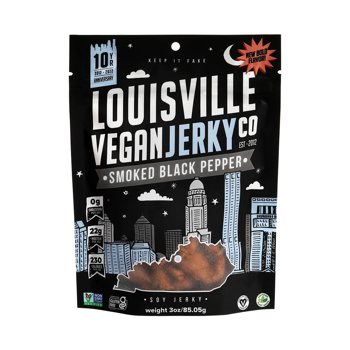 Louisville Vegan Jerky Smoked Black Pepper