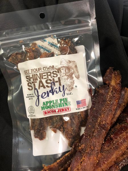 Shiners Stash Apple Pie Moonshine Bacon Jerky