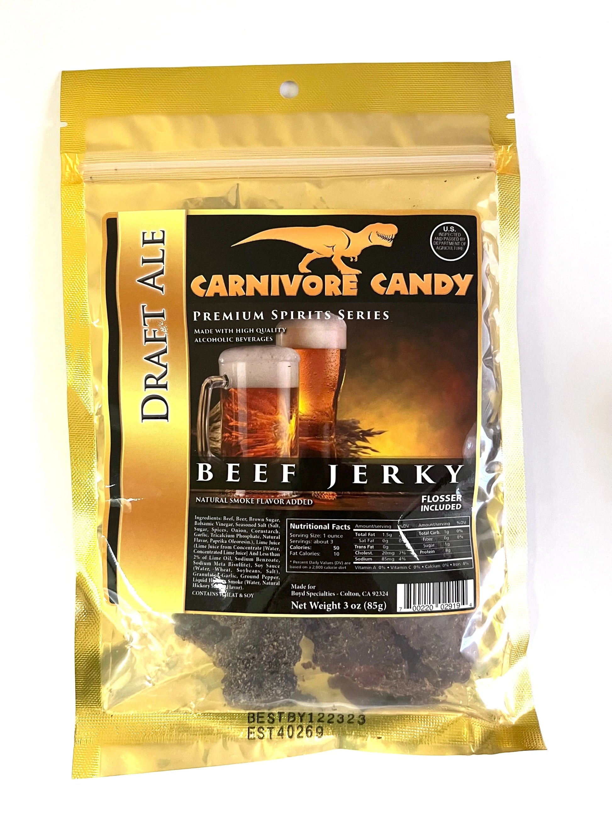 Carnivore Candy Draft Ale Beef Jerky – Jerky Outpost