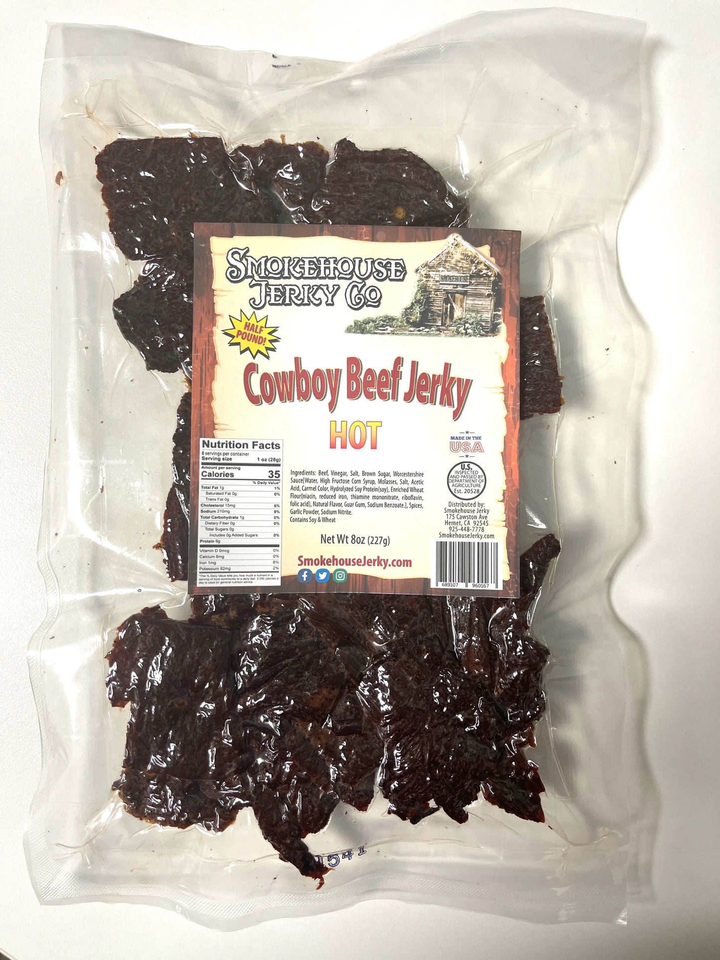 Smokehouse Hot Cowboy Beef Jerky