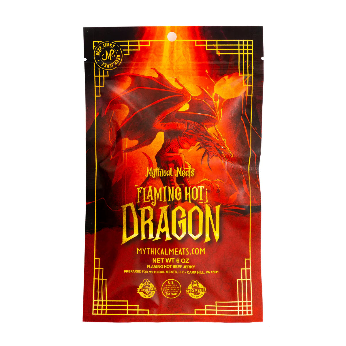 Mythical Meats Flaming Hot Dragon Beef Jerky