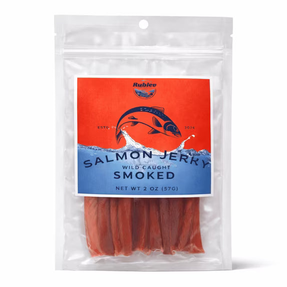 Rublev Corp Wild-Caught Salmon Jerky Smoked Flavor