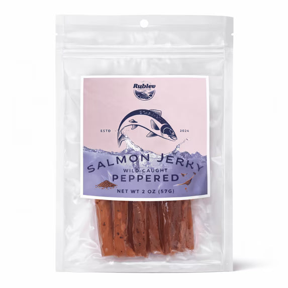 Rublev Corp Wild-Caught Salmon Jerky Peppered Flavor