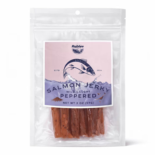 Rublev Corp Wild-Caught Salmon Jerky Peppered Flavor