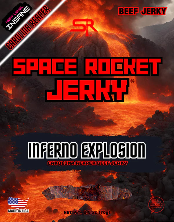 Space Rocket Carolina Reaper Beef Jerky (Inferno Explosion)