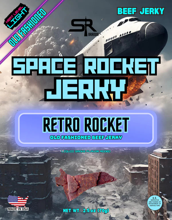 Space Rocket Old Fashioned Beef Jerky (Retro Rocket)