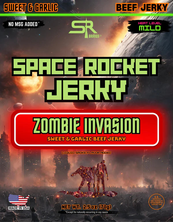 Space Rocket Sweet Garlic Beef Jerky (Zombie Invasion)