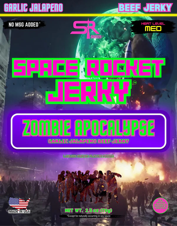 Space Rocket Garlic Jalapeno Beef Jerky (Zombie Apocalyse