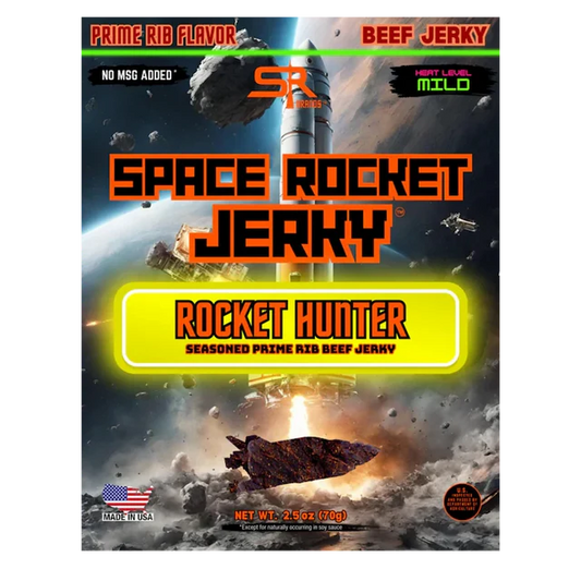 Space Rocket Prime Rib Flavored Beef Jerky (Rocket Hunter)