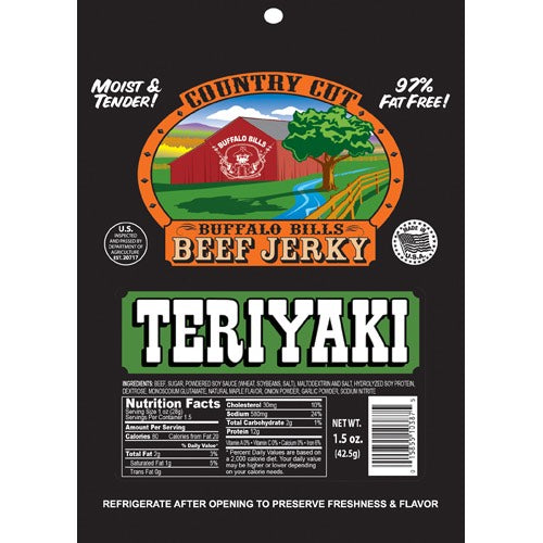 Buffalo Bill's Country Cut Teriyaki Beef Jerky (1.5 oz)