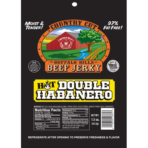 Buffalo Bill's Country Cut Double Habanero Beef Jerky (1.5 oz)