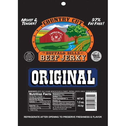 Buffalo Bill's Country Cut Original Beef Jerky (1.5 oz)