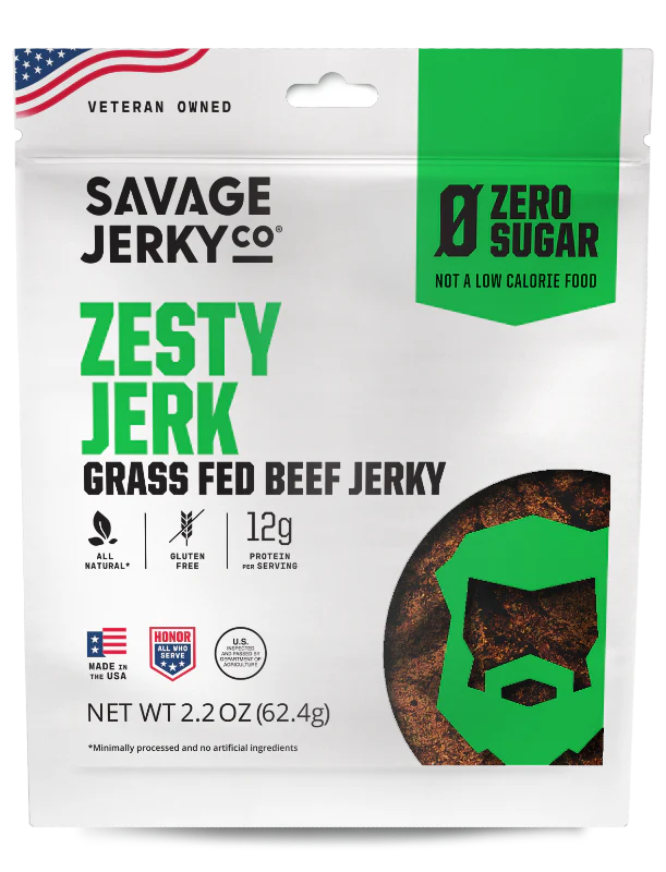 Savage Zesty Jerky Zero Sugar Beef Jerky