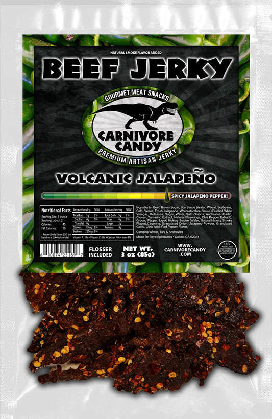 Carnivore Candy Volcanic Jalapeno Beef Jerky
