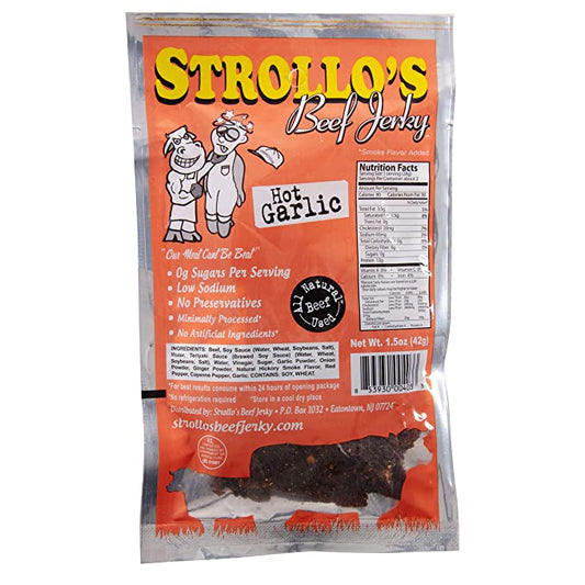 Strollo's Hot Garlic Beef Jerky