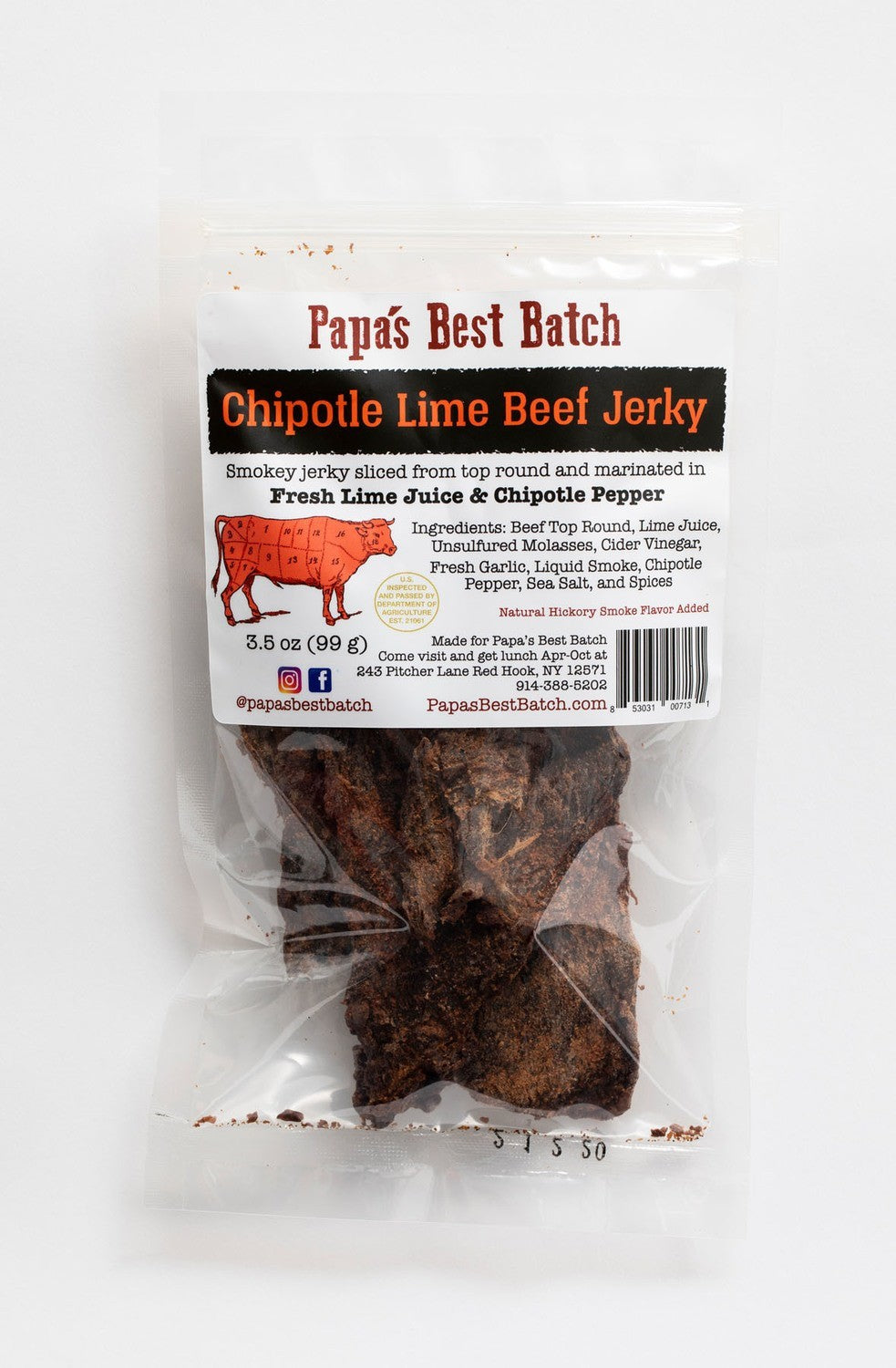 Papa's Best Batch Chipotle Lime Beef Jerky Jerky Outpost