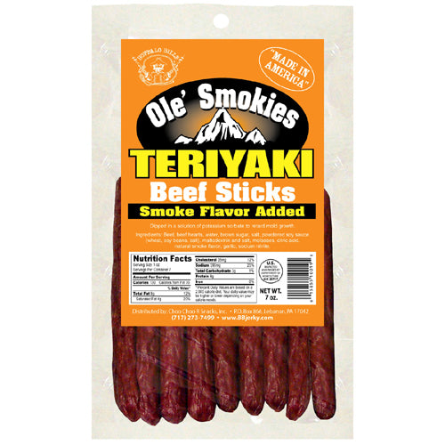 Ole' Smokies Teriyaki Beef Sticks 7oz